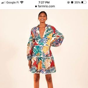 Farm Rio Macaw Mini Dress Size M NWT